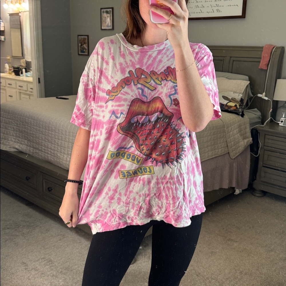 Pink Tie-Dye Graphic T-Shirt